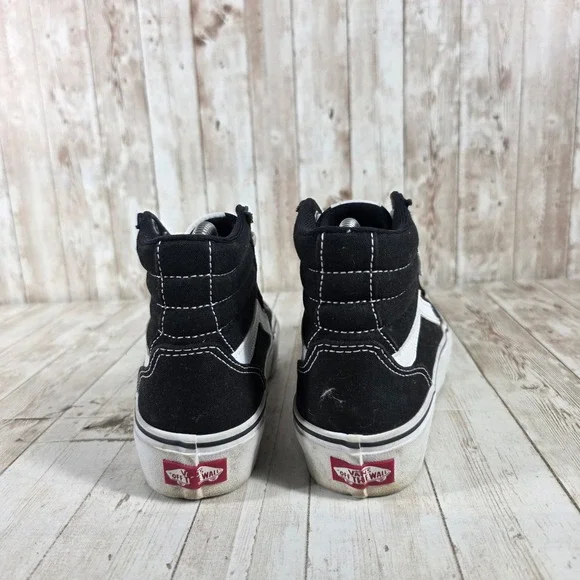 Vans Sk8 Hi Platform Sneakers Black White Women US 6 EU 36 - Picture 3 of 8